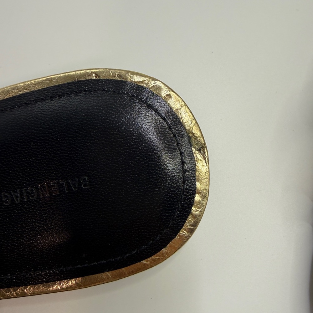 NEW Balenciaga Cagol Gold Mules with Buckle Detail size 38 fit 8 US - Picture 5 of 7